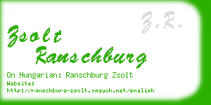 zsolt ranschburg business card
